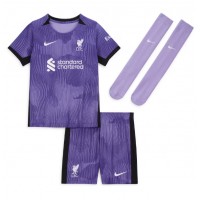 Echipament fotbal Liverpool Ibrahima Konate #5 Tricou Treilea 2023-24 pentru copii maneca scurta (+ Pantaloni scurti)